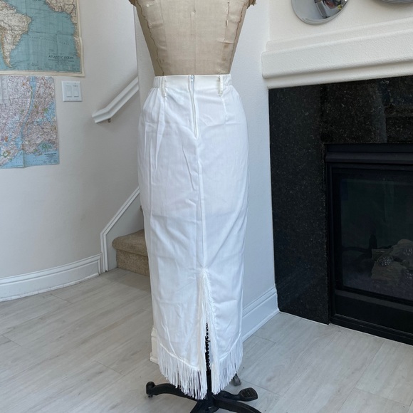 Vintage Western Collection fringe skirt white - Picture 6 of 8